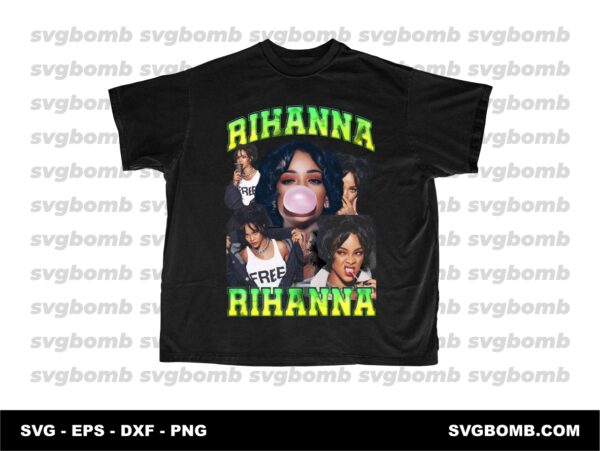 Rihanna Bootleg PNG Design Download