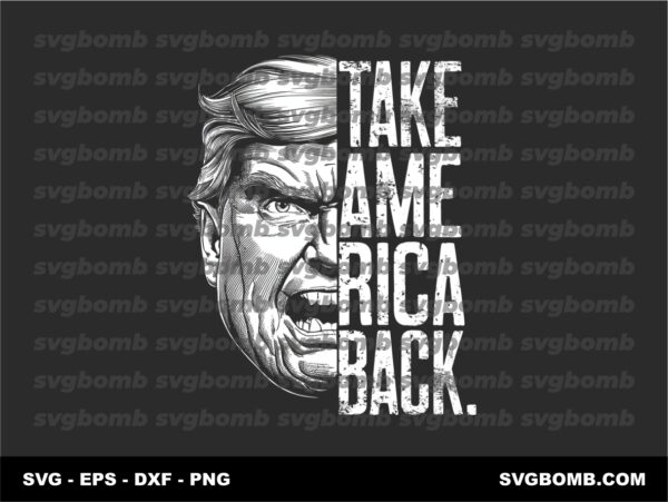 take america back trump png ready to print dtf