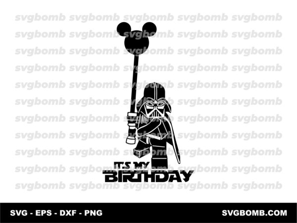 Darth Vader Birthday Balloon SVG