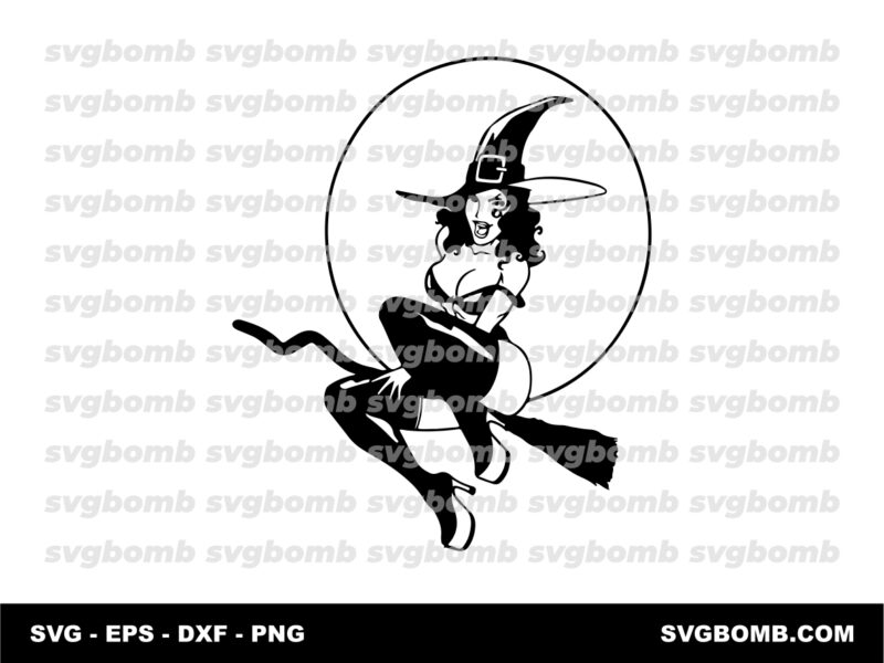 Sexy Hot Witch Girl SVG