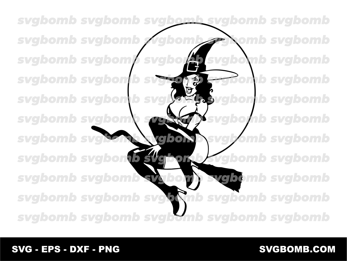 Sexy Hot Witch Girl SVG