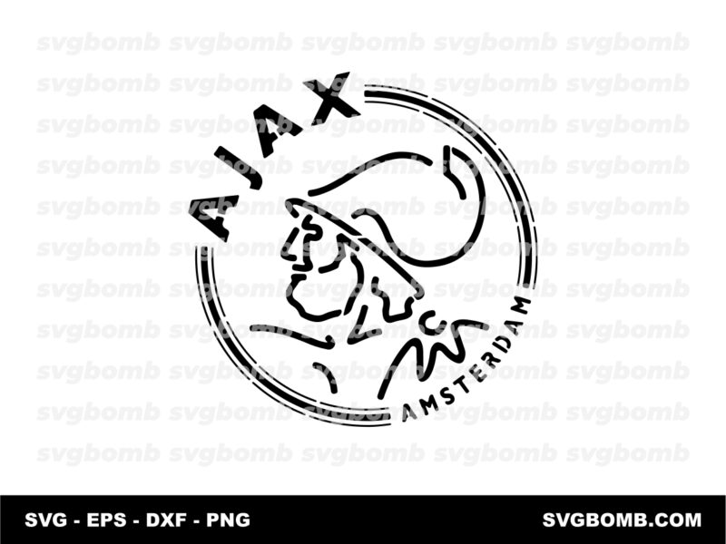 Ajax Logo for CNC Laser Stencil SVG DXF