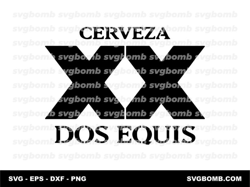 Cerveza Dos Equis SVG Logo Stencil CND DXF