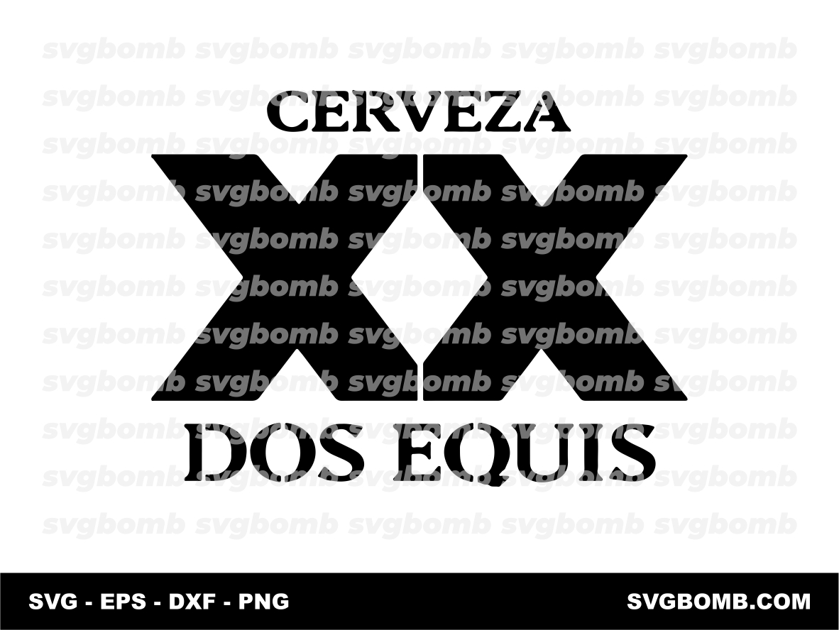 Cerveza Dos Equis SVG Logo Stencil CND DXF