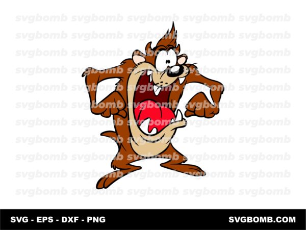 Looney Toones Tazmanian Devil SVG Layered Vector