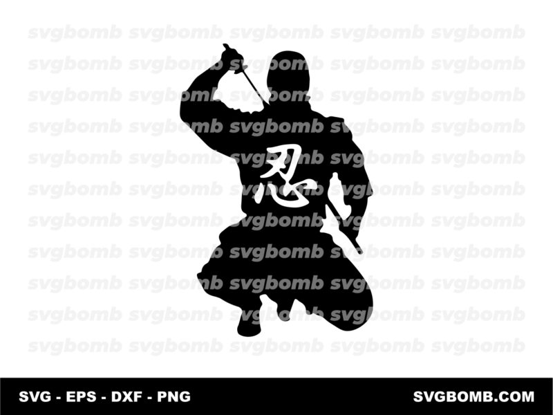 Samurai In The Dark Warrior SVG