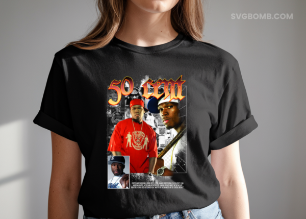 50 Cent T-Shirt Design PNG Download