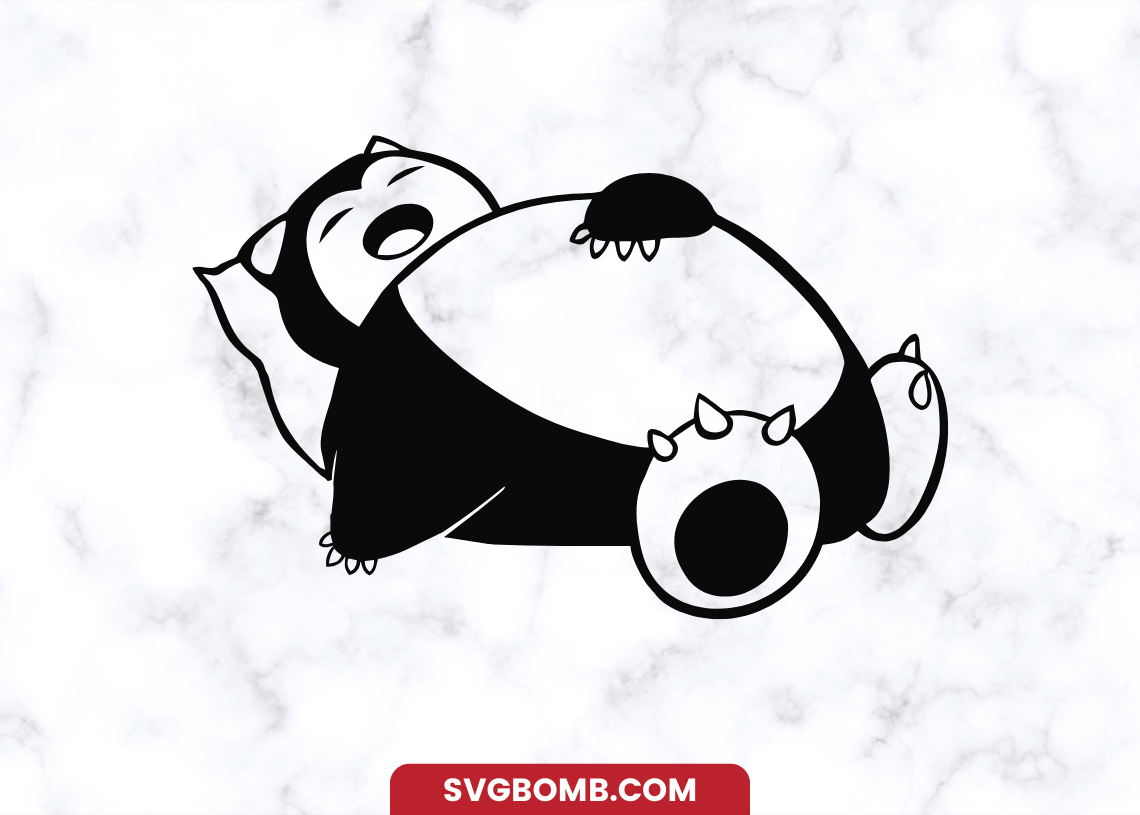 Snorlax Sleeping Pokemon SVG File