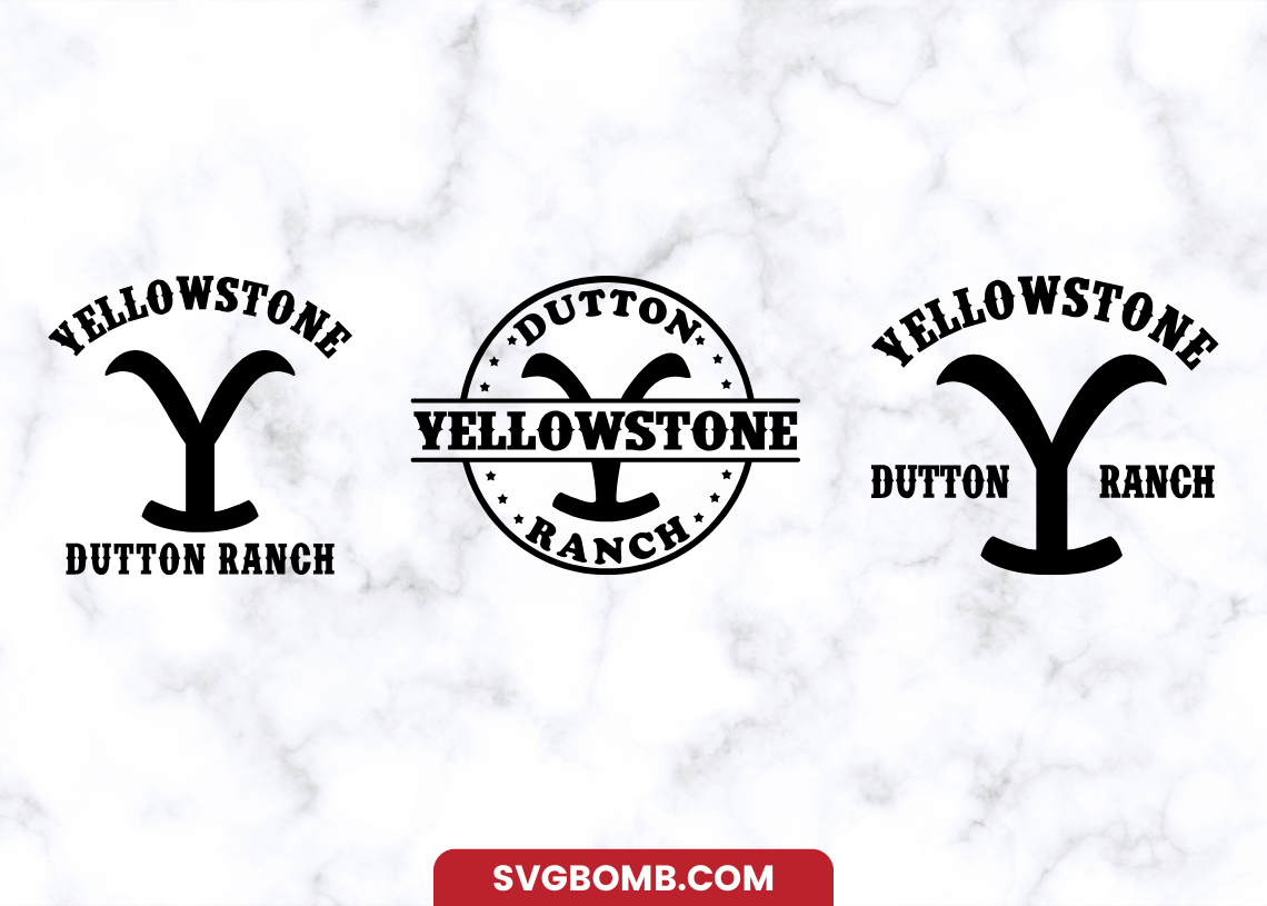 Yellowstone Dutton Ranch logo bundle vector svg cricut