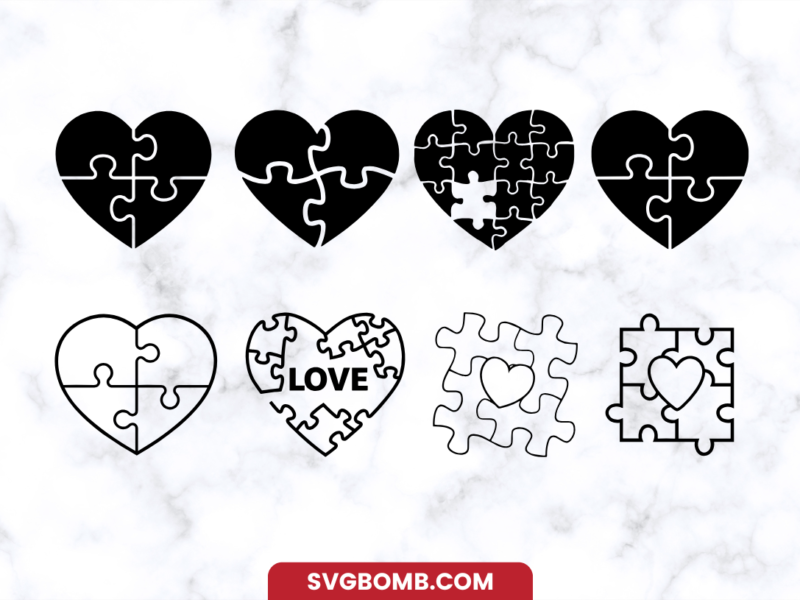 Home svgbomb Heart Puzzle SVG Bundle