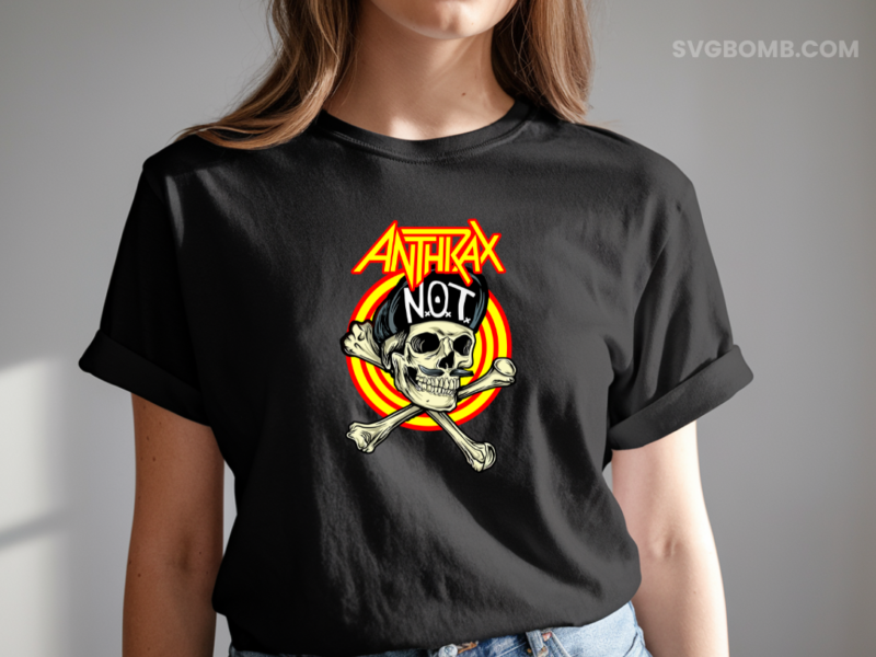 Anthrax Band T-Shirt DTF Printing File PNG HD