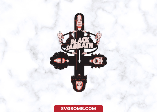 Black Sabbath Band PNG Design DTF