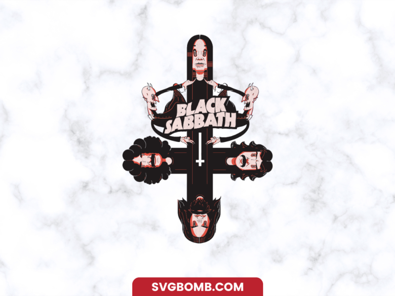 Black Sabbath Band PNG Design DTF