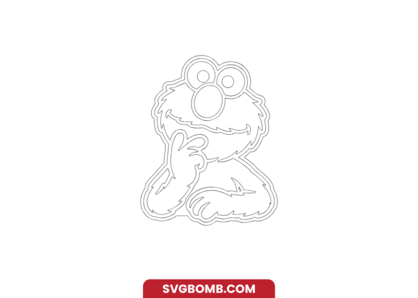 Elmo Portrait Outline SVG