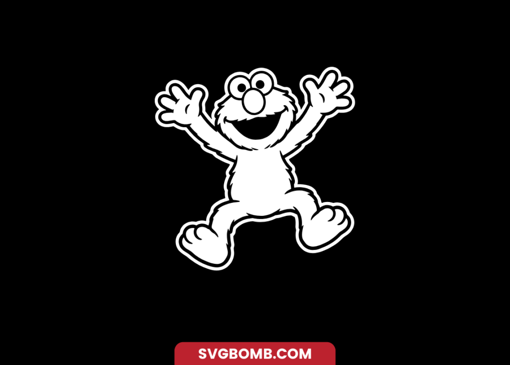 Sesame Street Character Outline SVG, Coloring Page PNG, Vector File ...
