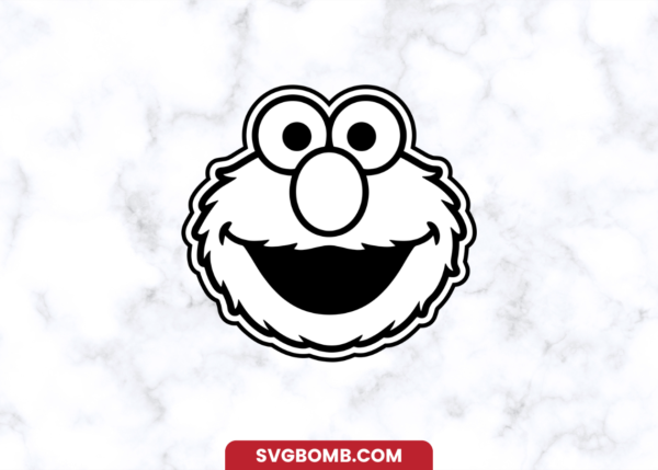 Elmo Cooking Monster Face SVG Cricut