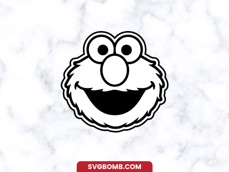 Elmo Cooking Monster Face SVG Cricut