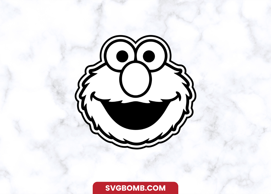 Elmo Cooking Monster Face SVG Cricut svgbomb