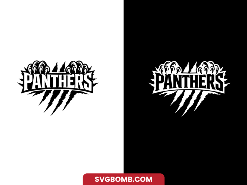 Football Panthers Mascot Logo SVG PNG EPS