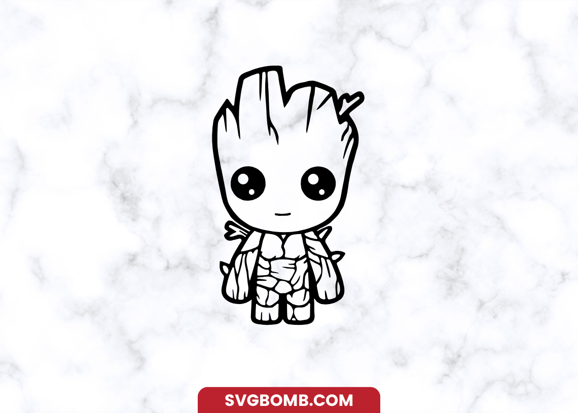 Free Cute Baby Groot SVG svgbomb