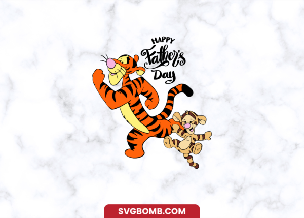 Happy Fathers Day SVG Tigger Father Winnie the Pooh