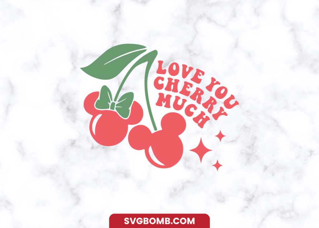 Home svgbomb Love You Cherry Much SVG, Mouse Love SVG, Funny Valentine's Day