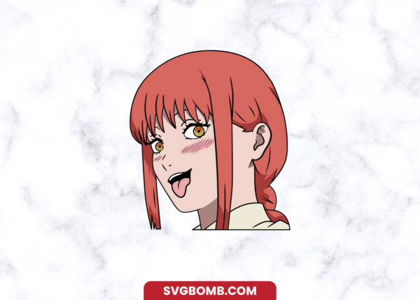 Makima SVG Chainsaw Man Ahegao PNG