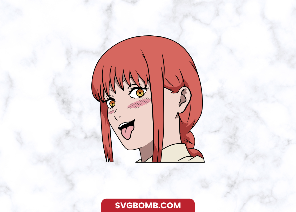 Makima SVG Chainsaw Man Ahegao svgbomb