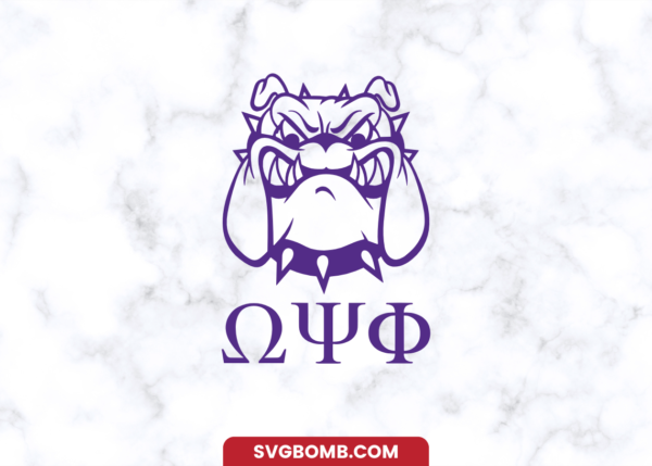 Omega Psi Phi Dog SVG Free