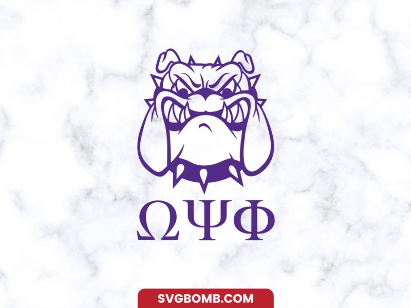 Omega Psi Phi Dog SVG Free