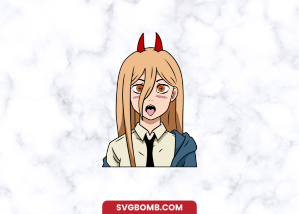 Power SVG Chainsaw Man Ahegao Vector