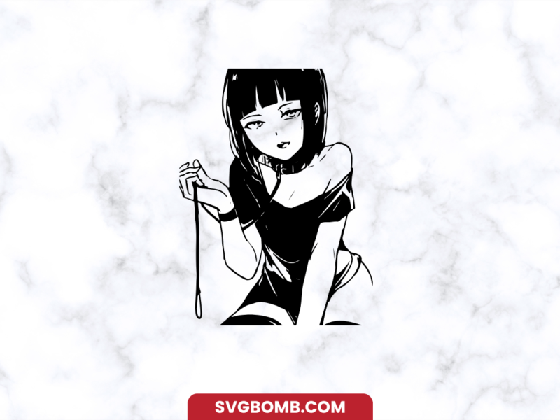 Home svgbomb Puppygirl Anime Ahegao Silhouette Outline SVG