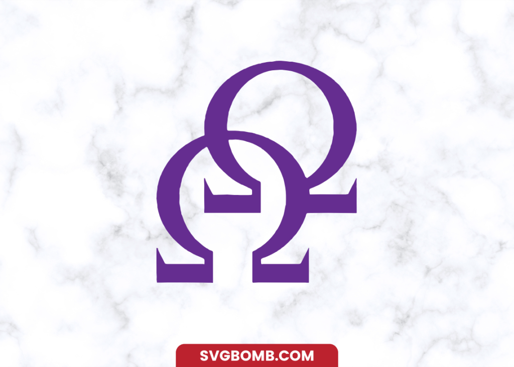 Home svgbomb Que Double Omega Purple SVG Free