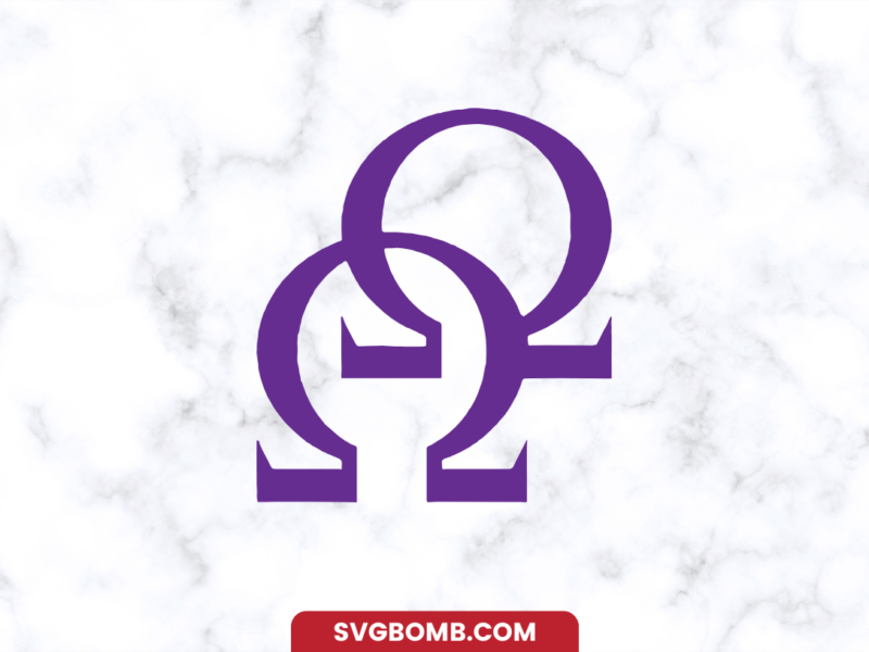 Que Double Omega Purple SVG Free