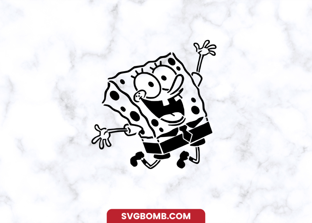 Free Spongebob Stencil SVG Image