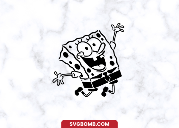 Free Spongebob Stencil SVG Image